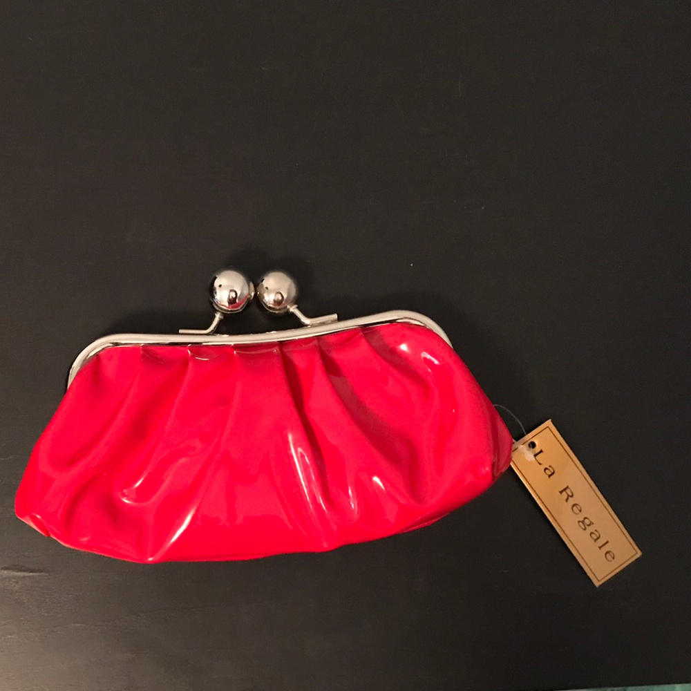La Regale Red Patent Clutch/Purse NWT